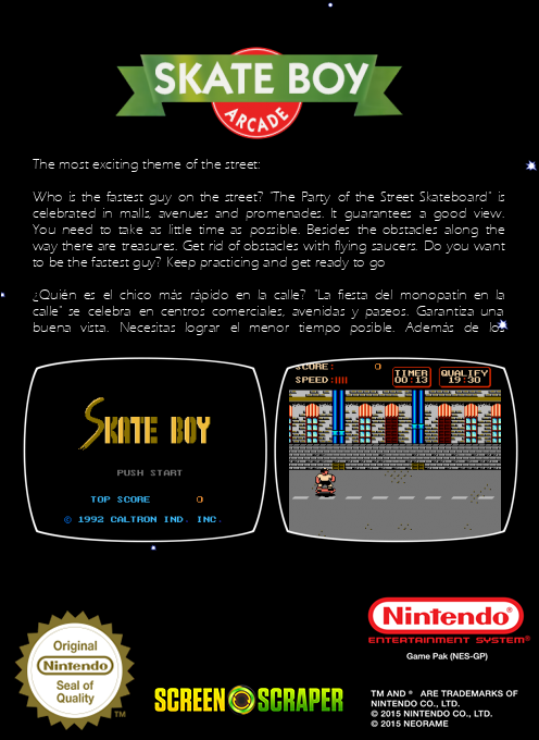 Skate Boy (Homebrew) — Box back